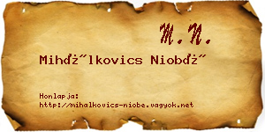 Mihálkovics Niobé névjegykártya